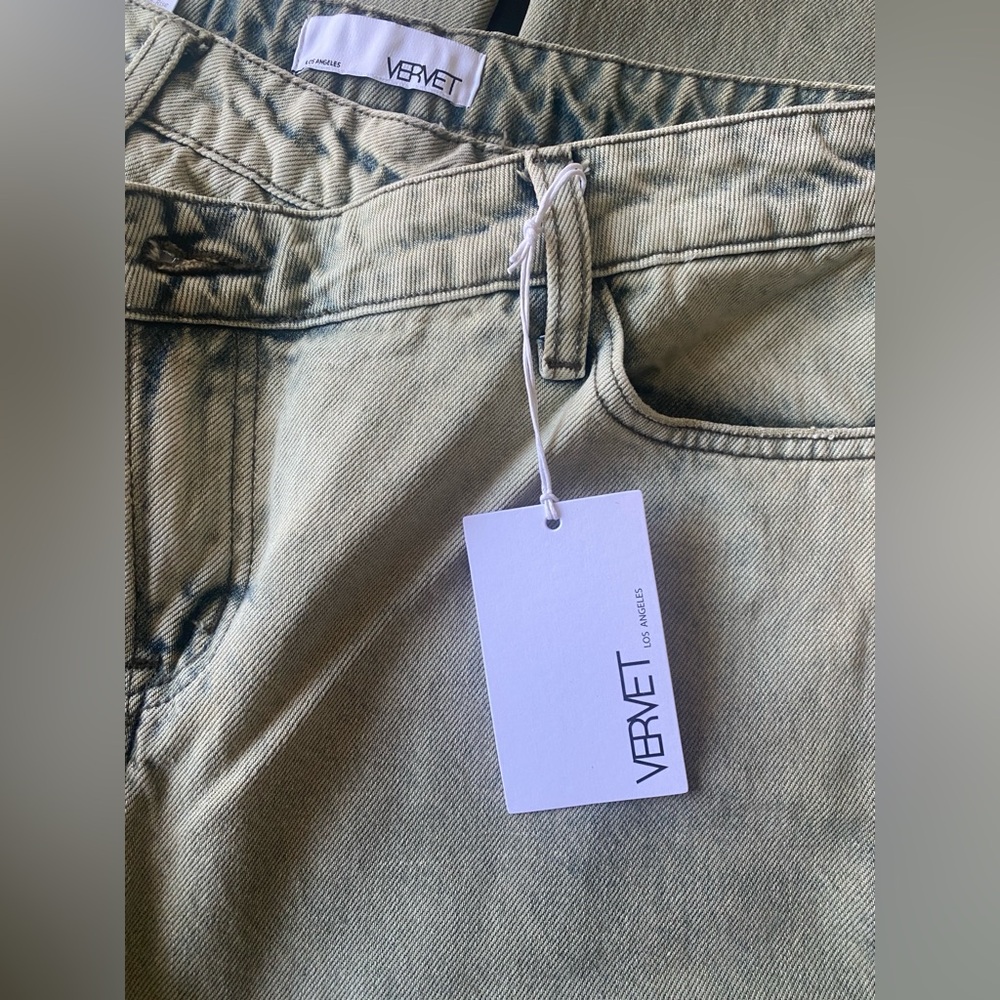 Vervet Beverly Super High Rise Straight Distressed 100%‎ Cotton Jeans Size 27 - Picture 10 of 12